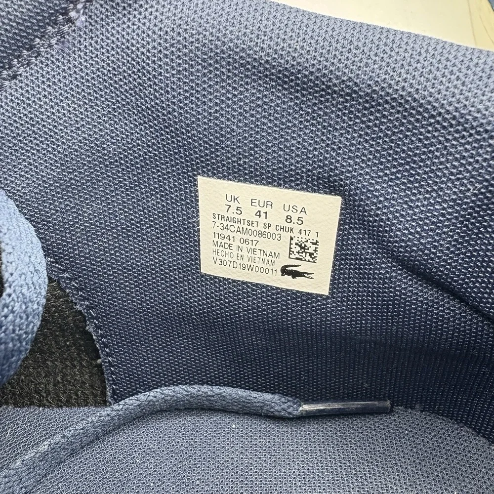 Lacoste Shoes‎ Mens Size 8.5 Straightset Navy Blue Sneakers